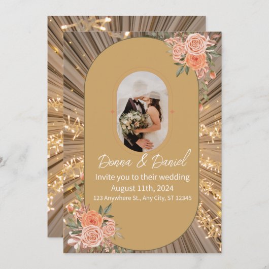 Uitnodiging bruiloft (Voorkant / Achterkant)