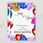 Uitnodiging bruiloft  (Voorkant / Achterkant)