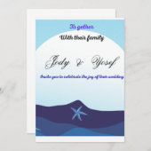 Uitnodiging bruiloft  (Voorkant / Achterkant)