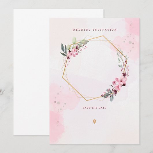 uitnodiging bruiloft (Voorkant / Achterkant)