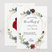 Uitnodiging (bruiloft) (Voorkant / Achterkant)