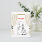 Uitnodiging bruiloft  (Staand voorkant)