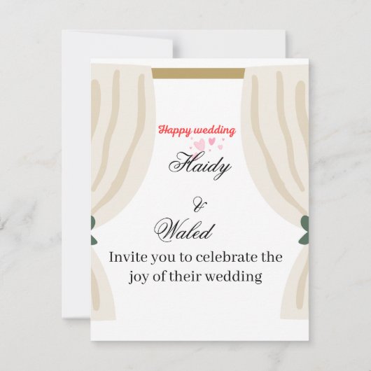 Uitnodiging bruiloft  (Achterkant)