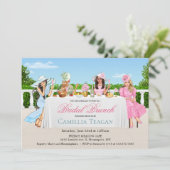 Uitnodiging bruiloft brunchfeest (Staand voorkant)