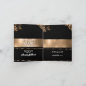 Uitnodiging bruiloft Gouden Kleurvouwkaart (Binnen)