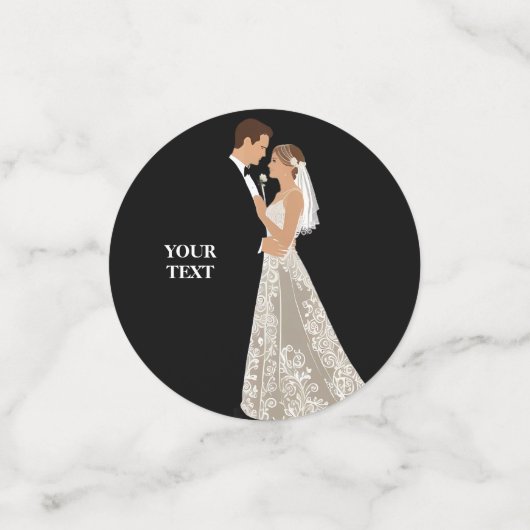 Uitnodiging Bruiloft lay-out die u kunt personalis Confetti (Kleine voorkant)