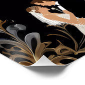 Uitnodiging Bruiloft lay-out die u kunt personalis Perfect Poster (Hoek)