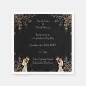 Uitnodiging Bruiloft lay-out die u kunt personalis Servet (Voorkant)