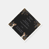 Uitnodiging Bruiloft lay-out die u kunt personalis Servet (Hoek)