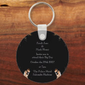 Uitnodiging Bruiloft lay-out die u kunt personalis Sleutelhanger (Voorkant)