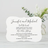 Uitnodiging bruiloft na-feest - 'Trouwde met elkaa (Staand voorkant)