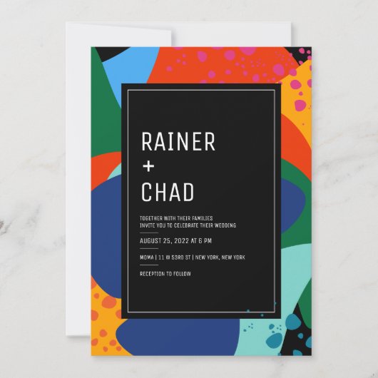 Uitnodiging | Bruiloft | Nacht in het museum (Voorkant)