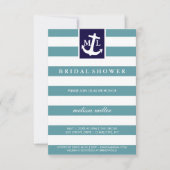 Uitnodiging Bruiloftsfeest - Naamletters Nautisch  (Voorkant)