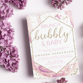 Uitnodiging Brunch Bubble & Baby Marble Baby showe