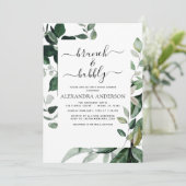 Uitnodiging Brunch & Bubble Vrijgezellenfeest Gree (Staand voorkant)