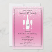 Uitnodiging Brunch en Bubble Birthday (Voorkant)