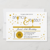 Uitnodiging Brunch en Bubble Birthday (Voorkant)
