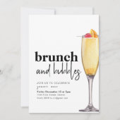 Uitnodiging Brunch en Bubbles Feest Template (Voorkant)