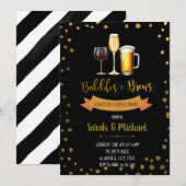 Uitnodiging bubbels en bierfeest (Voorkant / Achterkant)