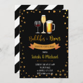 Uitnodiging bubbels en bierfeestje (Voorkant / Achterkant)