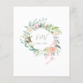 Uitnodiging Budget 30th Anniversary Heart Floral (Achterkant)