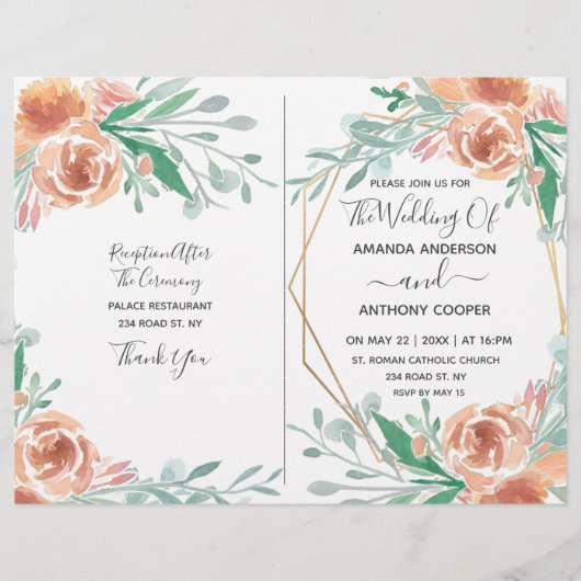 Uitnodiging budget receptie programma flyer (Voorkant)