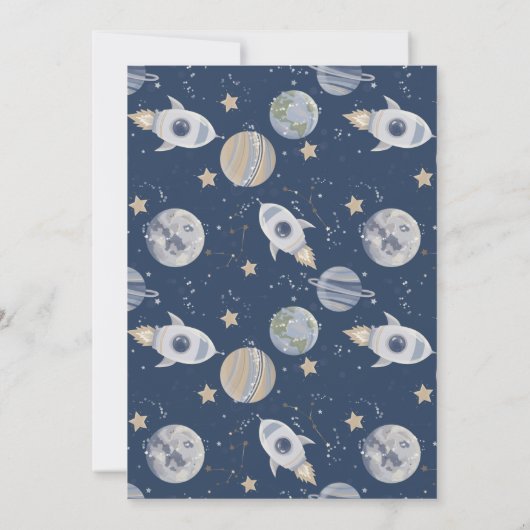 Uitnodiging buitenruimte 1st Boy Birthday (Achterkant)