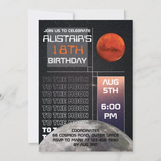 Uitnodiging buitenruimtevaart (Voorkant)