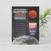 Uitnodiging buitenruimtevaart (Staand voorkant)