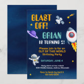 Uitnodiging buitenruimtevaart (Voorkant / Achterkant)