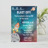 Uitnodiging buitenruimtevaart (Staand voorkant)