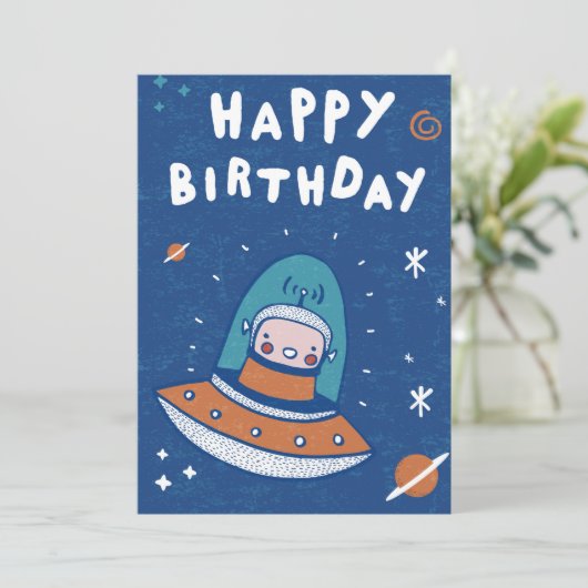 Uitnodiging buitenruimtevaart (Staand voorkant)