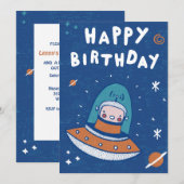 Uitnodiging buitenruimtevaart (Voorkant / Achterkant)