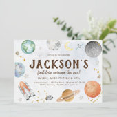 Uitnodiging buitenruimtevaart, planetenmelkweg (Staand voorkant)