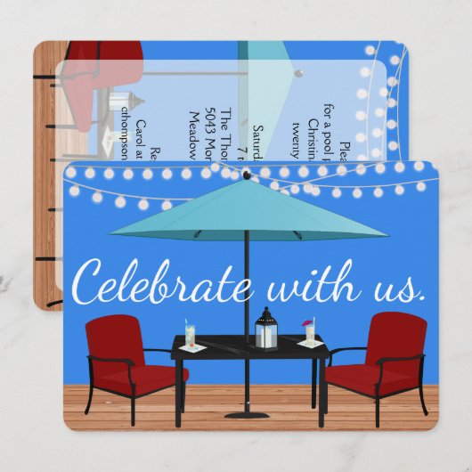 Uitnodiging buitenshuis (Voorkant / Achterkant)