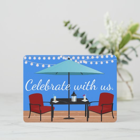 Uitnodiging buitenshuis (Staand voorkant)