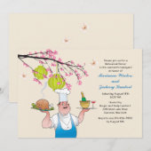 Uitnodiging buitenshuis binnenpartij (Voorkant / Achterkant)