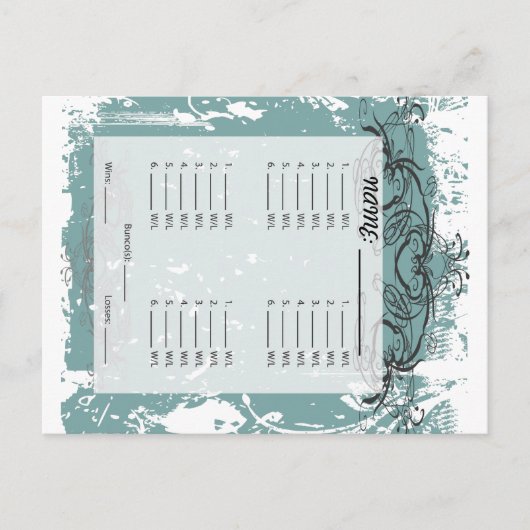 Uitnodiging Bunco Briefkaart (Voorkant)