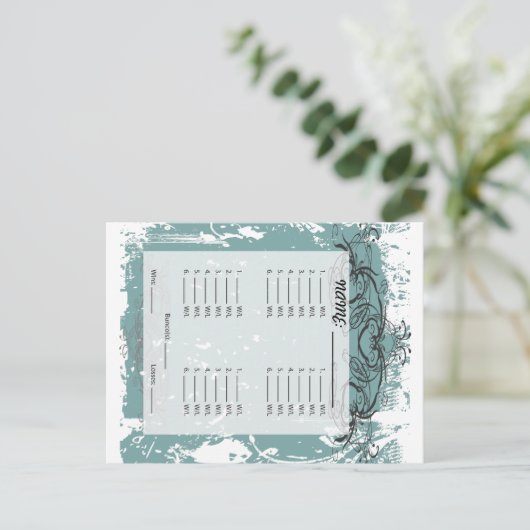 Uitnodiging Bunco Briefkaart (Staand voorkant)