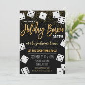 Uitnodiging Bunco-partij voor nieuwe jaren (Staand voorkant)