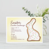 Uitnodiging bunny Cookie Swap Party (Staand voorkant)