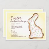 Uitnodiging bunny Cookie Swap Party (Voorkant / Achterkant)