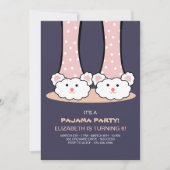 Uitnodiging bunny Slippers (Voorkant)