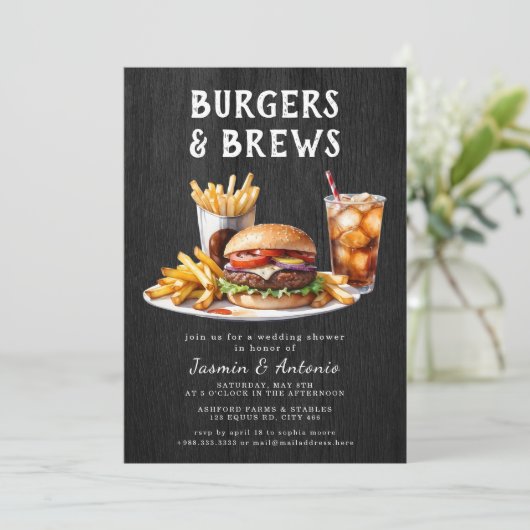 Uitnodiging Burgers & Bieren (Staand voorkant)