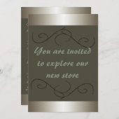 Uitnodiging Business Retail Store nodigt het opene (Voorkant / Achterkant)