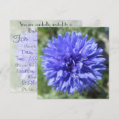Uitnodiging - Button van Cornflower Blue Bachelor (Voorkant / Achterkant)