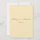 Uitnodiging Buzz van bijenpartij (Achterkant)