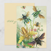 Uitnodiging Buzz van bijenpartij (Voorkant / Achterkant)