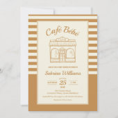 UITNODIGING CAFÉ BÉBÉ COFFEE Baby Shower (Voorkant)