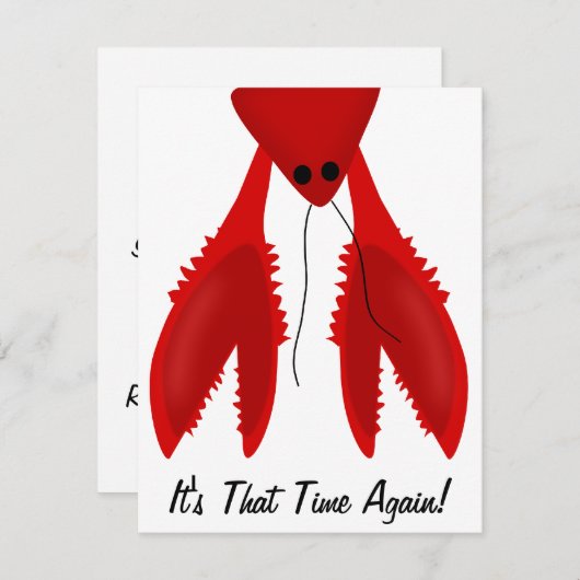 Uitnodiging Cajun Crawfish Boil Party (Voorkant / Achterkant)